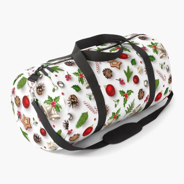 Item preview, Christmas pattern with fir branches, balls, bells, cones, cookies, candy canes, holly and mistletoe. designed and sold by Naddya.