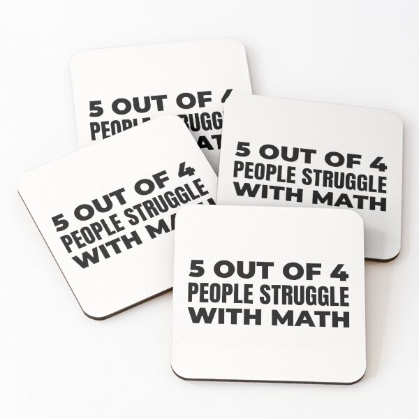 Item preview, 5 out of 4 people struggle with math designed and sold by DARBOL-DESIGN.