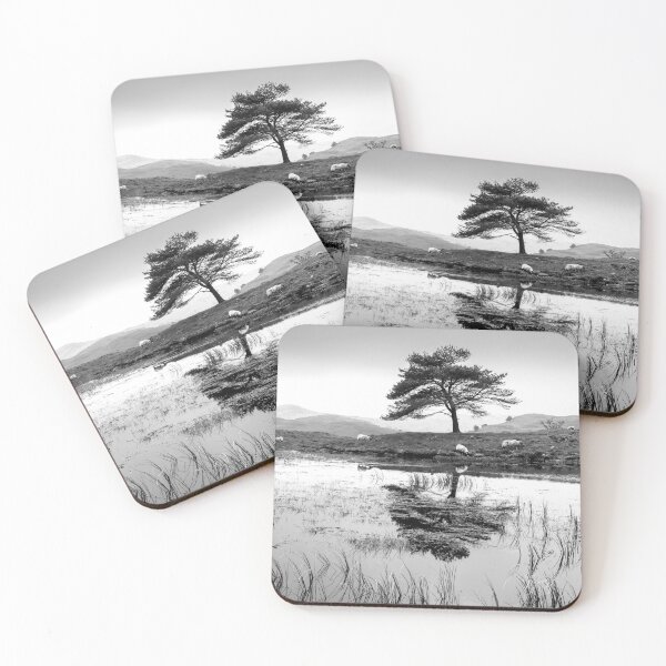 Item preview, Kelly Hall Tarn Lake district black and white designed and sold by panoverse.
