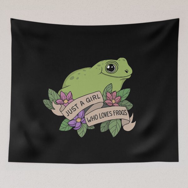 Item preview, Just A Girl Who Loves Frogs designed and sold by ValentinaHramov.