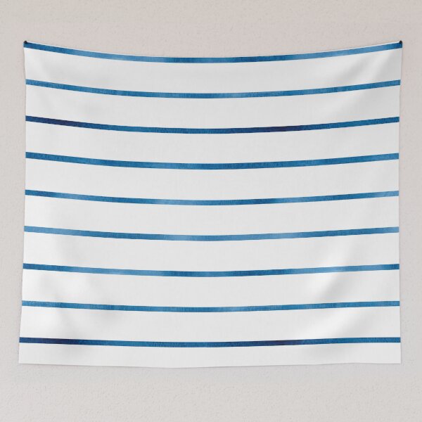 Item preview, Sailor Blue & White Stripes -  Beach House Watercolor Pattern designed and sold by Gardenia Watercolors.