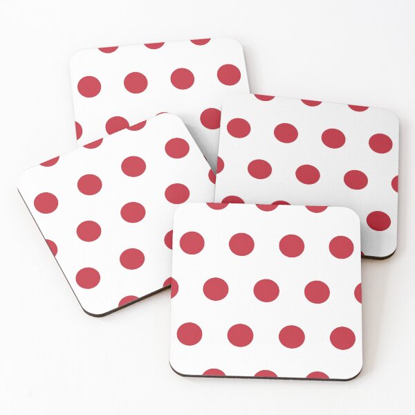 Item preview, Retro Classic Red Polka Dots on White Background Pattern designed and sold by hobrath.