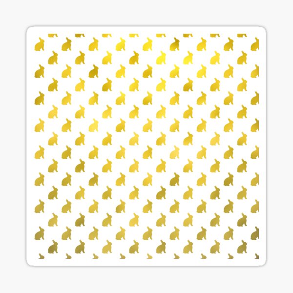 Item preview, Gold Bunny Faux Foil Bunnies Pattern  designed and sold by SilverSpiral.
