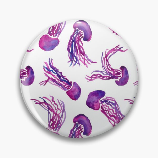 Item preview, Medusa púrpura y magenta - ilustraciones de acuarela del océano designed and sold by Gardenia Watercolors.