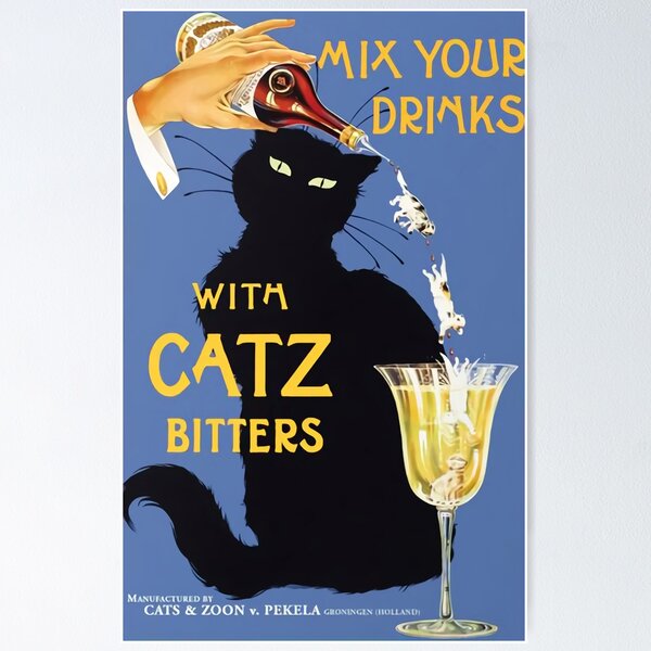 Item preview, Mix Your Drinks with Catz Bitters designed and sold by nielsenralph3.