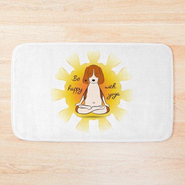 Item preview, Be Happy with Yoga : morning exercises, dog design,   designed and sold by MichaelGrace.