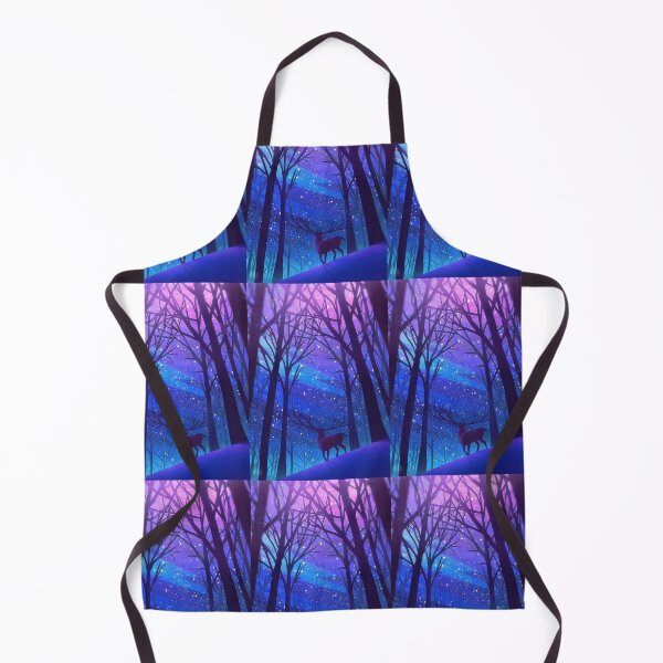 Item preview, Blue pink red sky with deer Lost in woods designed and sold by DijaOutlet.