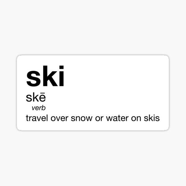 Ski Definition Sticker