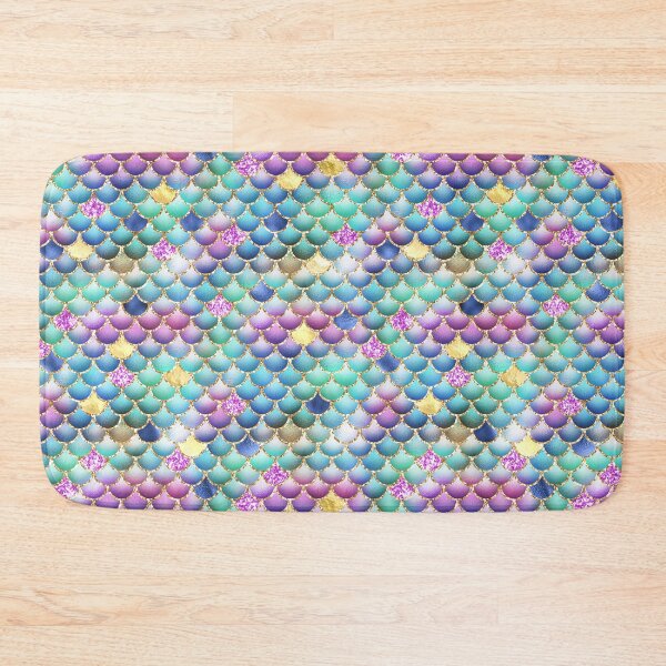 Item preview, Multicolor mermaid scales pattern designed and sold by RoyalPeople.