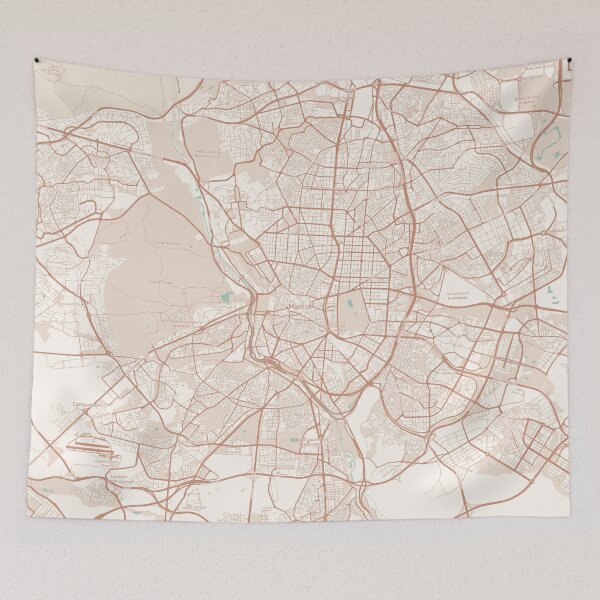 Item preview, Madrid, Spain Map (Theme 2) designed and sold by Mapnify.