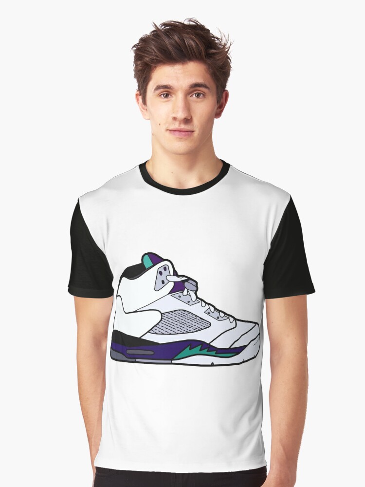Jordan 5 Retro Grape Shoes T Shirt By Theteeshirtguy Redbubble