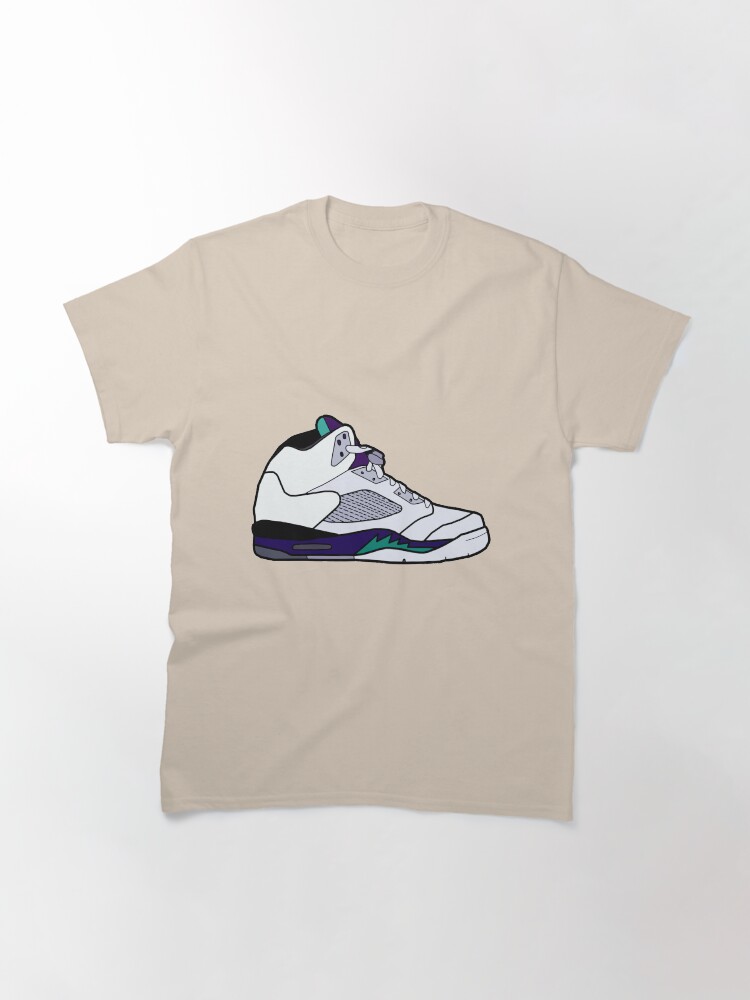 "Jordan 5 Retro Grape Shoes" Tshirt by TheTeeShirtGuy Redbubble