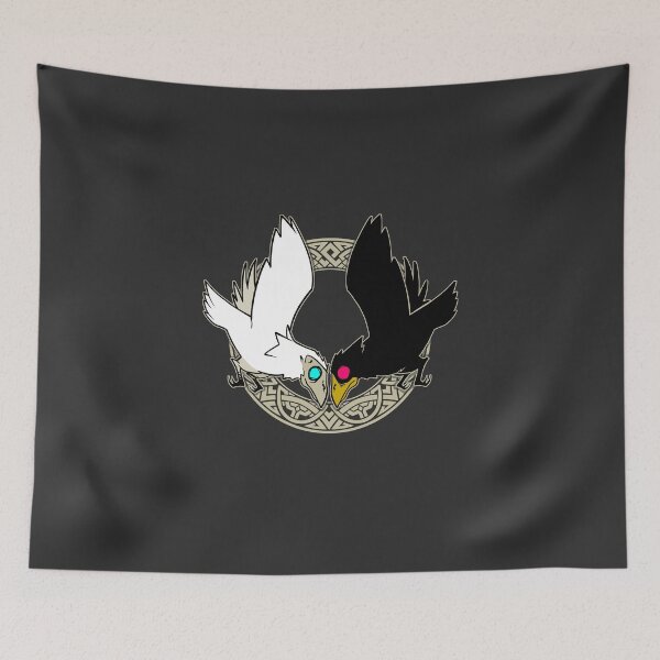 Item preview, Hugin & Munin Norse Mythology Odin Crows designed and sold by The Teenosaur.