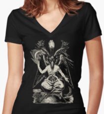 Baphomet Women's Fitted V-Neck T-Shirt