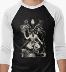 Camiseta ¾ bicolor para hombre Baphomet