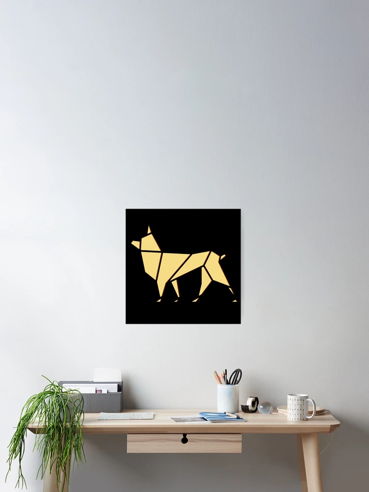 Imagen 2 de 3, Póster con la obra Fox Origami, diseñada y vendida por Patternsonly.