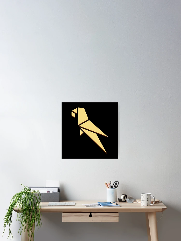 Imagen 2 de 3, Póster con la obra Parrot Origami, diseñada y vendida por Patternsonly.