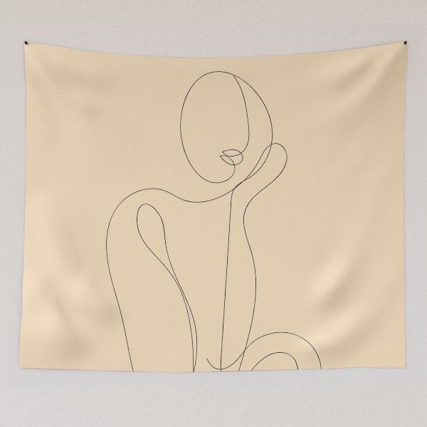 Item preview, Female Body Line Art, Fashion Print designed and sold by technicolorable_art.