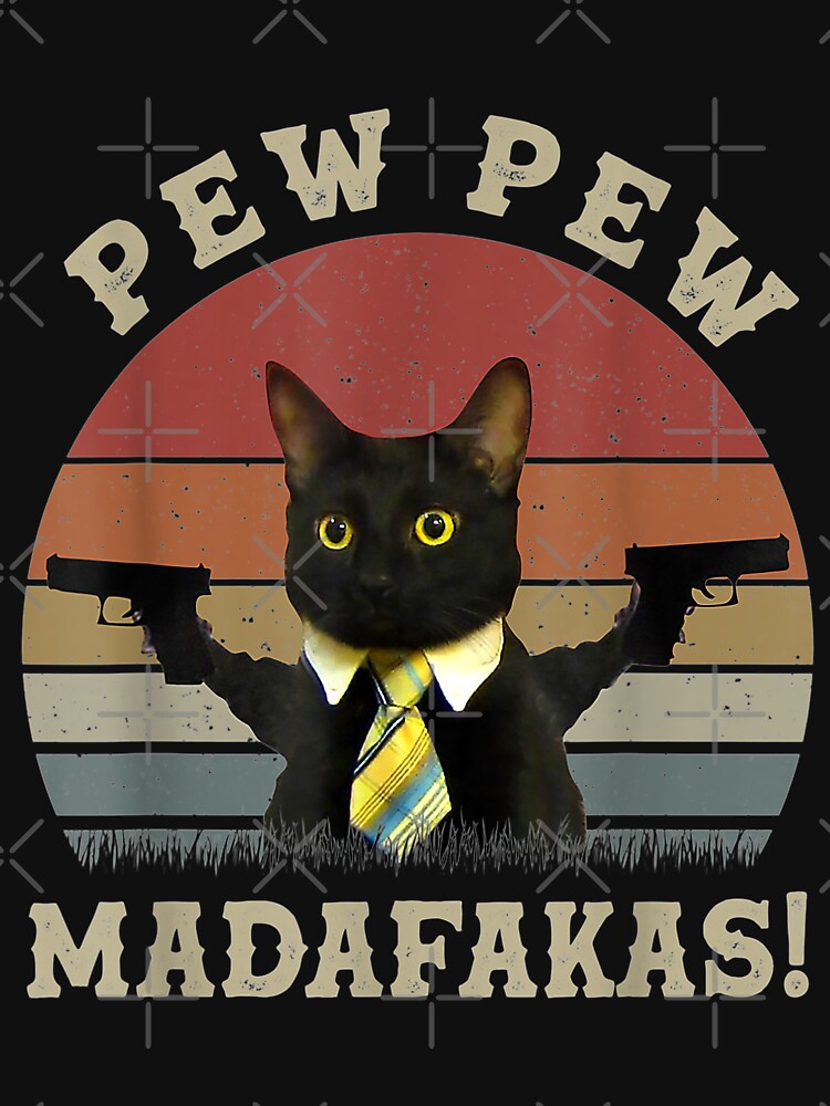 Vintage Katze PewPewPew Tank Top - Lustiges Cat Lover Shirt