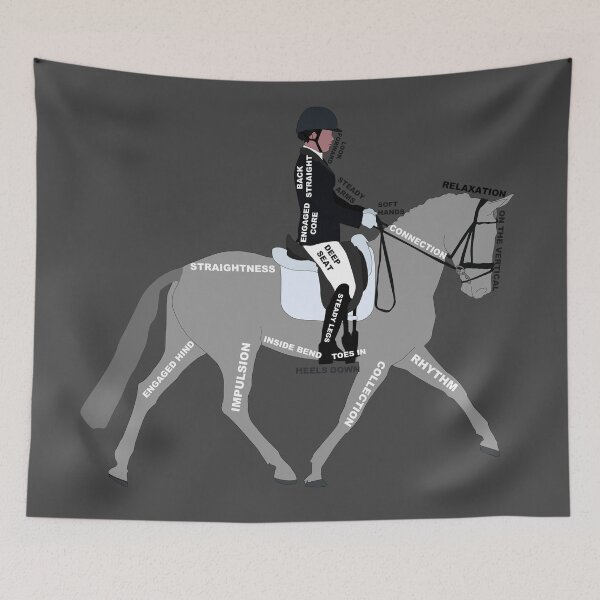 Item preview, Dressage Notes Gray horse designed and sold by Scarlet Sung.