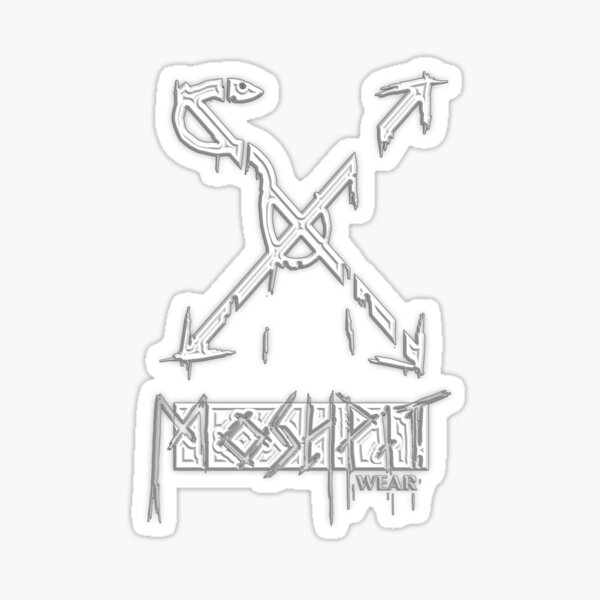 Item preview, Moshpitwear Snake Cross Schlange Metal white Moshpit designed and sold by Faszination Niederrhein.
