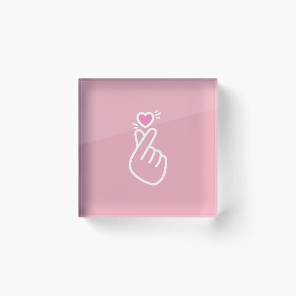 Kpop Finger Heart Acrylic Block