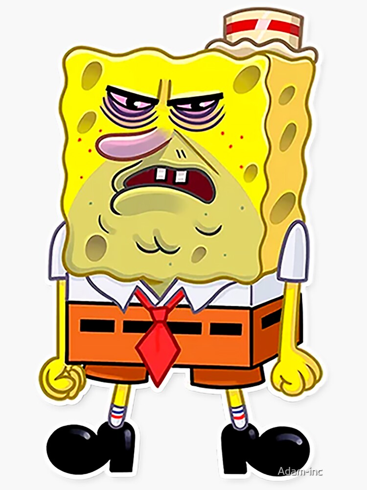 Pegatina «Bob Esponja Borracho» de Adaminc Redbubble