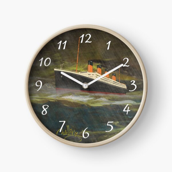 Titanic in Rain and a Rough Sea Clock