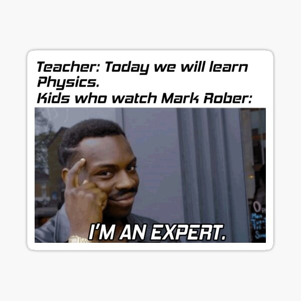 " Mark Rober Meme" Sticker for Sale by Fashimation20 | Redbubble