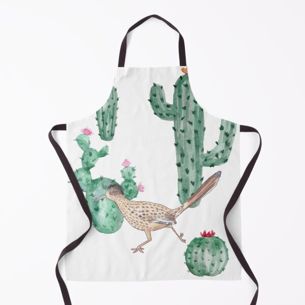 Item preview, Roadrunner with cacti cactus desert bird art designed and sold by TheWaterBirds.