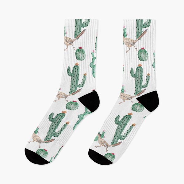 Item preview, Roadrunner with cacti cactus desert bird art designed and sold by TheWaterBirds.