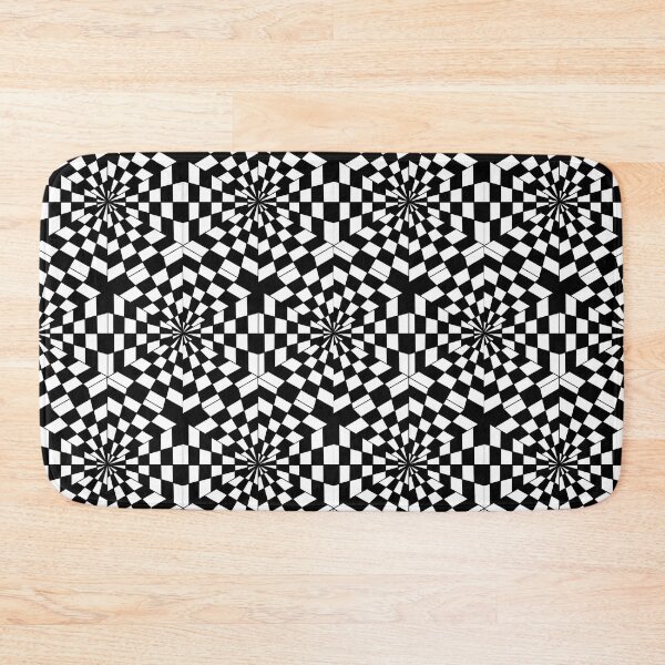 Item preview, Hexagon Chequered Pattern Odd - Black on White Monochrome designed and sold by NoMatterLab.
