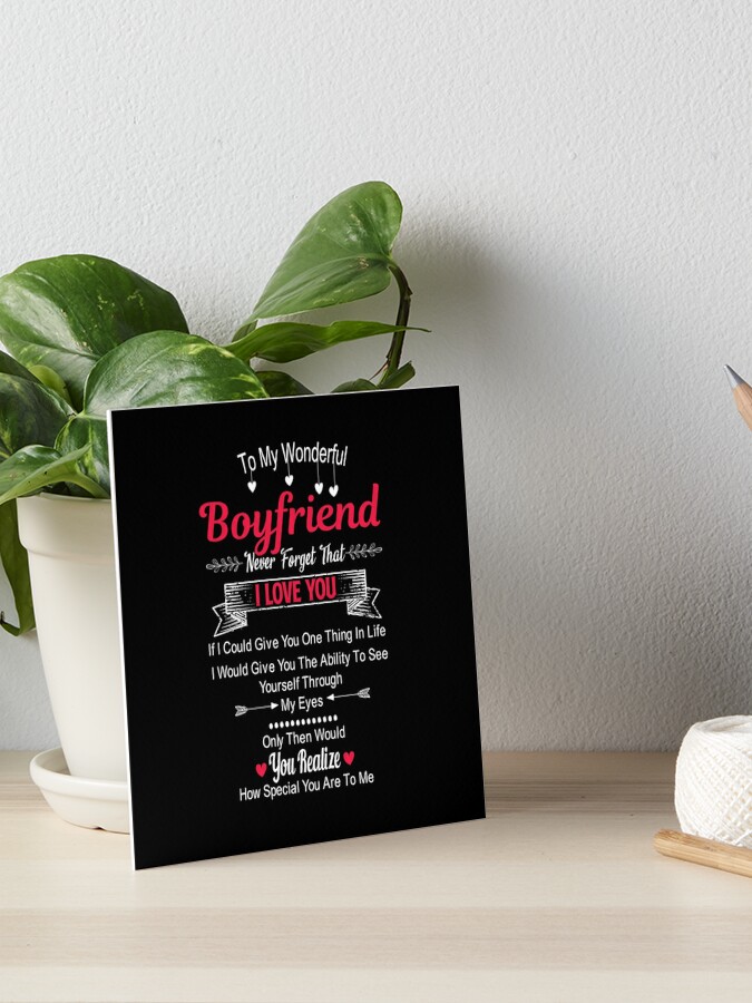 Cute Valentines Day Gifts for Boyfriend, Gift for Him Boyfriend, Couples  Gifts for Boyfriend From Girlfriend Art Board Print for Sale by NiceTee21