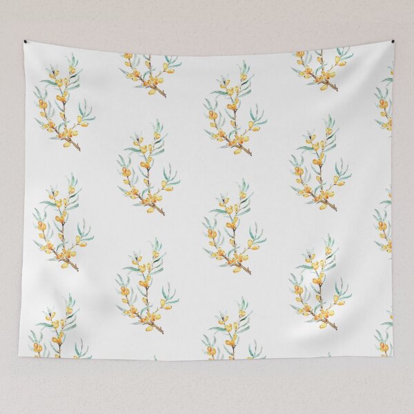 Item preview, Sea buckthorn berries watercolor original designed and sold by BeeTartprints.