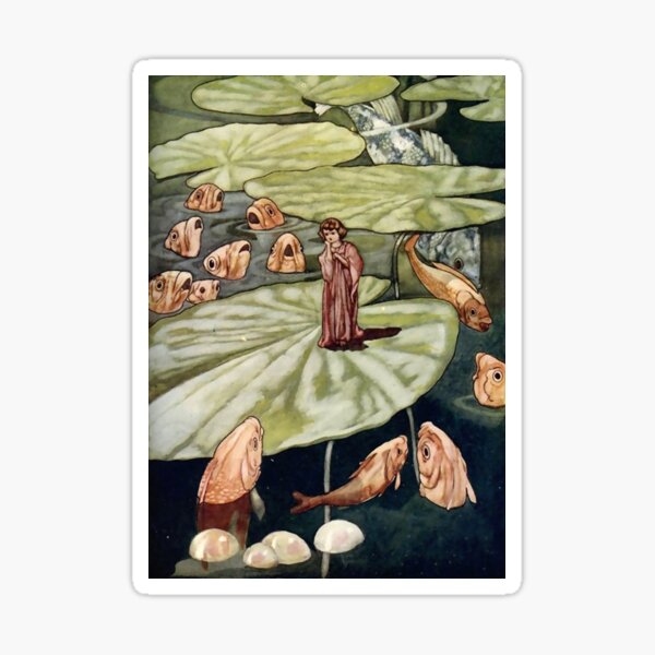 "The Little Fishes and Thumbelina" by Charles Robinson Sticker