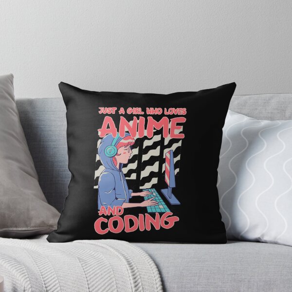 Item preview, Just A Girl Who Loves Anime And Coding Anime gift designed and sold by SwankyFine.