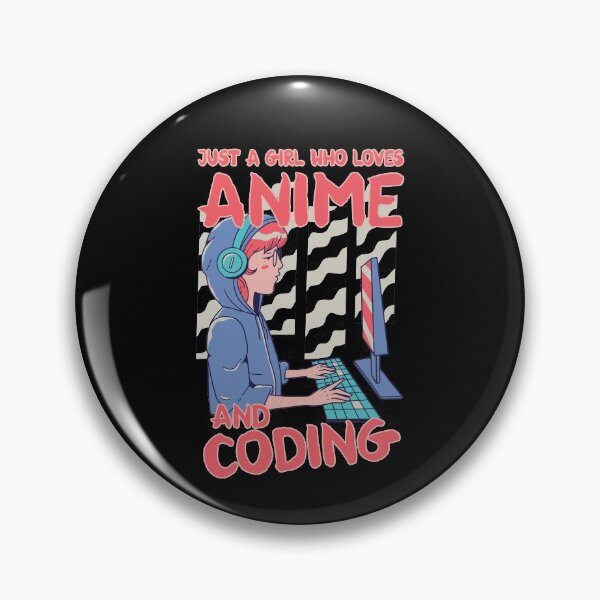 Item preview, Just A Girl Who Loves Anime And Coding Anime gift designed and sold by SwankyFine.