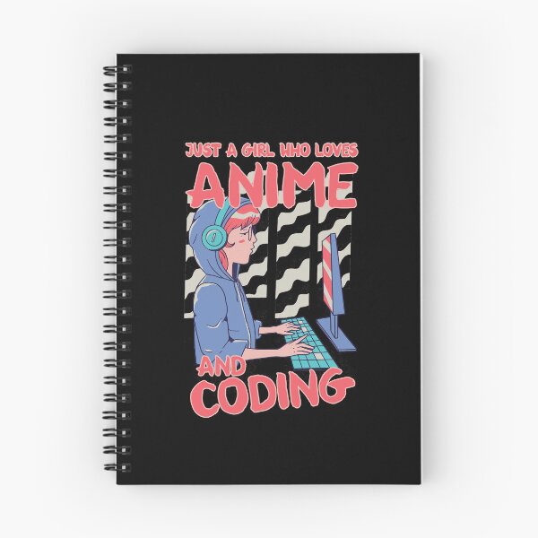 Item preview, Just A Girl Who Loves Anime And Coding Anime gift designed and sold by SwankyFine.