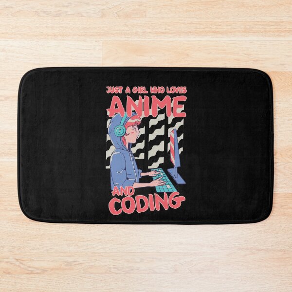 Item preview, Just A Girl Who Loves Anime And Coding Anime gift designed and sold by SwankyFine.