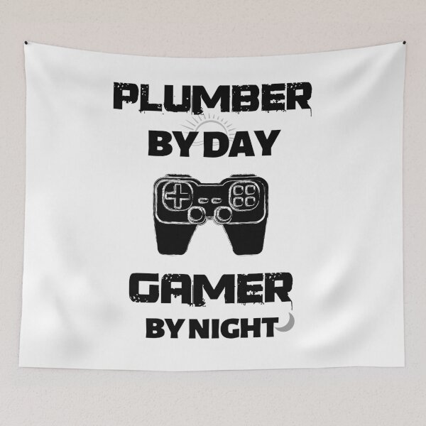 Item preview, Plumber by day Gamer by night designed and sold by EclairVanilla.