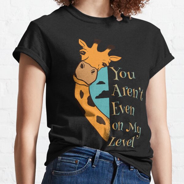 Women's Get on My Level Giraffe V-Neck T-Shirt