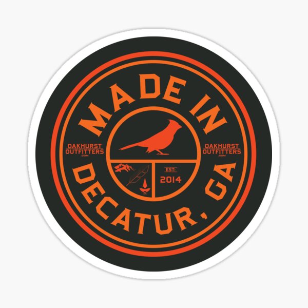 2021 Made in Decatur Georgia - Tee Shirt and apparel Sticker