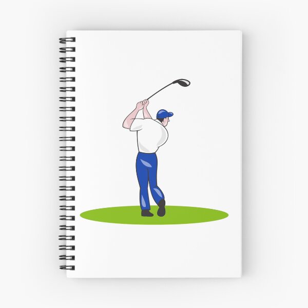 Item preview, Golfer Swinging Club Circle Cartoon designed and sold by patrimonio.