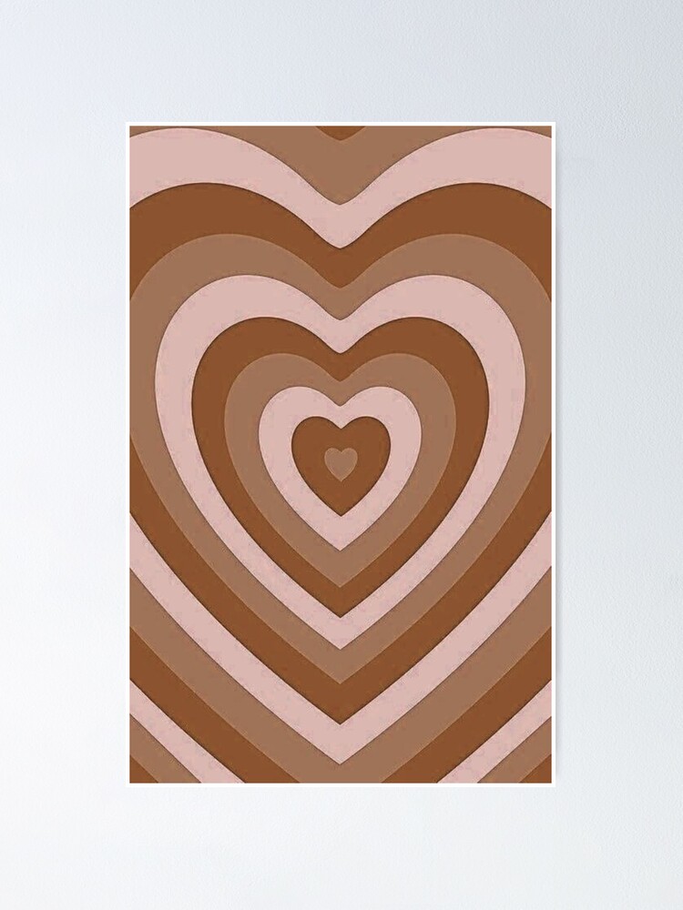 Vintage Love Heart in Brown Poster for Sale by Imogen Levin