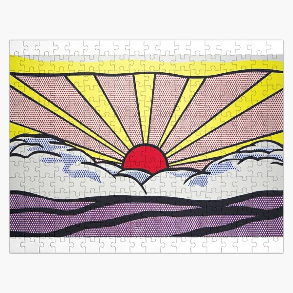 "Sunrise Roy Lichtenstein" Jigsaw Puzzle by litdesgin