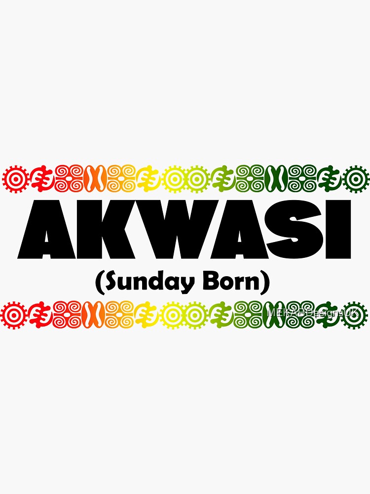  ASEDA Ghana Akan Name Akwasi Sunday Born With Adinkra Afro Gift 