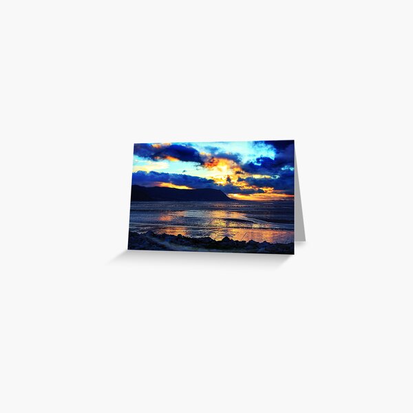 Twilight at Conwy estuary Greeting Card