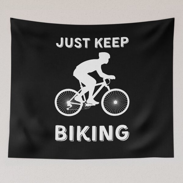 Item preview, Just Keep Biking (white) designed and sold by palaco210.