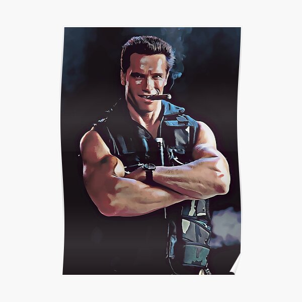 Dutch Arnold Schwarzenegger Predator Smoking A Cigar Movie Fan T Shirt