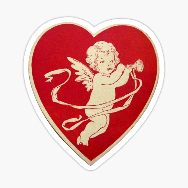 Red Valentines day Heart Sticker